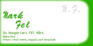 mark fel business card