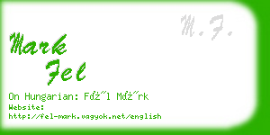 mark fel business card